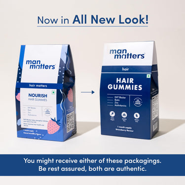 Man Matters Anti Hair Fall Shampoo and Biotin Hair Gummies | Strengthens and Smoothen your hair | Pack of 200ml Shampoo and 30 Gummies
